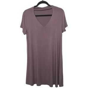 Mossimo Supply Co Mauve Short Sleeve T Shirt Dress Large